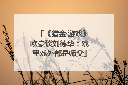 《猎金·游戏》欧豪谈刘德华：戏里戏外都是师父