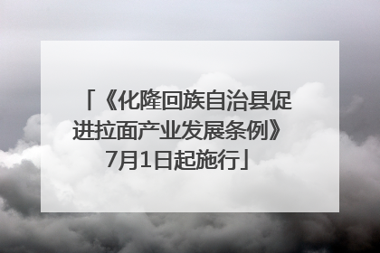 《化隆回族自治县促进拉面产业发展条例》7月1日起施行