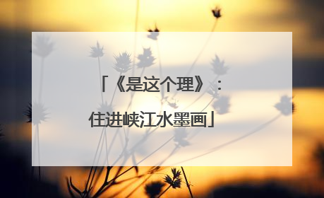 《是这个理》：住进峡江水墨画