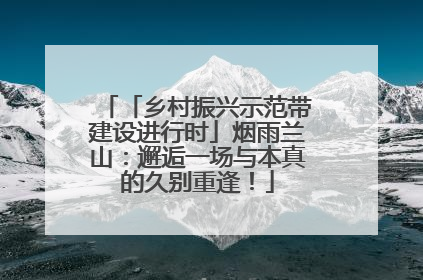 「乡村振兴示范带建设进行时」烟雨兰山：邂逅一场与本真的久别重逢！