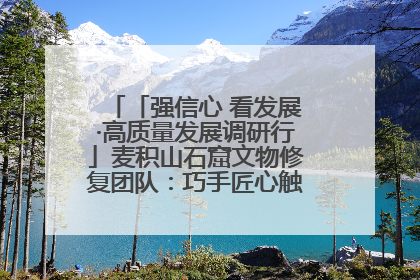 「强信心 看发展·高质量发展调研行」麦积山石窟文物修复团队：巧手匠心触摸“光阴的故事”