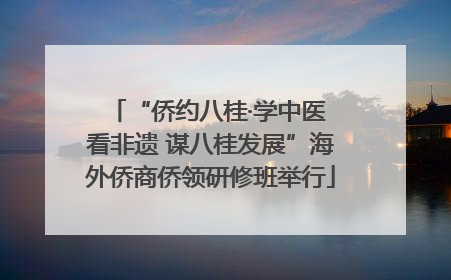 “侨约八桂·学中医 看非遗 谋八桂发展”海外侨商侨领研修班举行