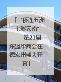 “侨连五洲·七彩云南”——第21届东盟华商会在德宏州盛大开幕