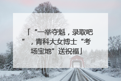 “一举夺魁，录取吧”，青科大女博士“考场宝地”送祝福