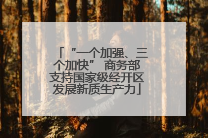 “一个加强、三个加快” 商务部支持国家级经开区发展新质生产力