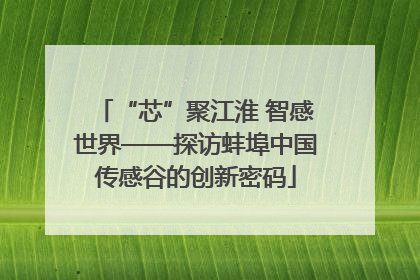 “芯”聚江淮 智感世界——探访蚌埠中国传感谷的创新密码