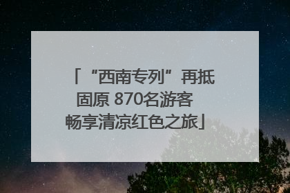 “西南专列”再抵固原 870名游客畅享清凉红色之旅