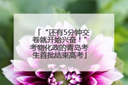 “还有5分钟交卷就开始兴奋！”考物化政的青岛考生首批结束高考