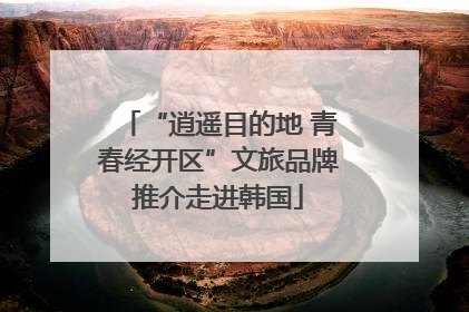 “逍遥目的地 青春经开区”文旅品牌推介走进韩国