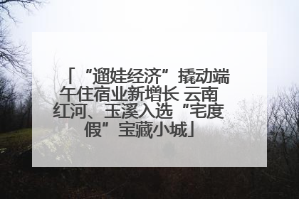 “遛娃经济”撬动端午住宿业新增长 云南红河、玉溪入选“宅度假”宝藏小城
