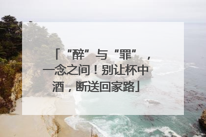“醉”与“罪”，一念之间！别让杯中酒，断送回家路