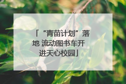 “青苗计划”落地 流动图书车开进天心校园