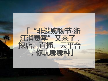 “非遗购物节·浙江消费季”又来了，探店、直播、云平台，你玩哪哪种