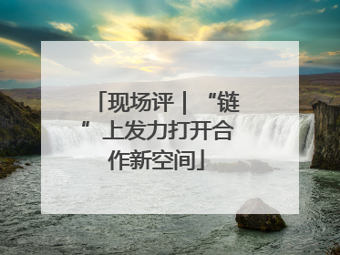 现场评｜“链”上发力打开合作新空间