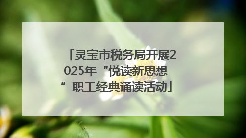 灵宝市税务局开展2025年“悦读新思想”职工经典诵读活动