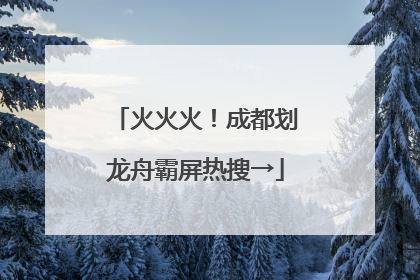火火火！成都划龙舟霸屏热搜→