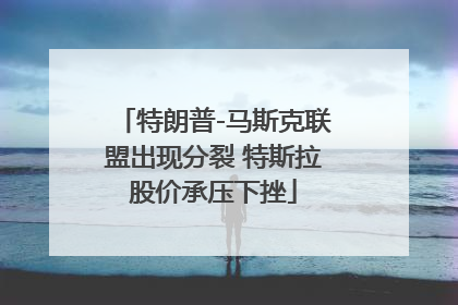 特朗普-马斯克联盟出现分裂 特斯拉股价承压下挫