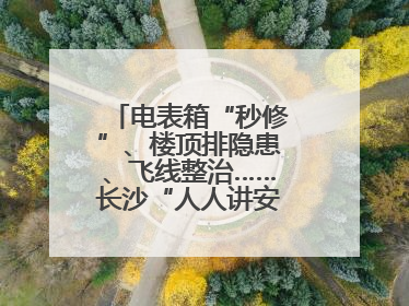 电表箱“秒修”、楼顶排隐患、飞线整治……长沙“人人讲安全”动真格！