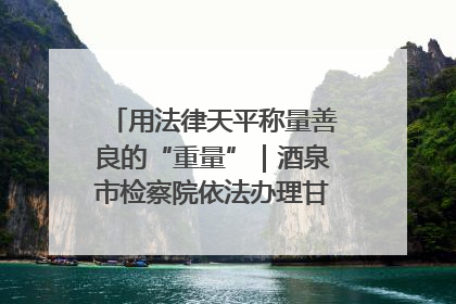 用法律天平称量善良的“重量”｜酒泉市检察院依法办理甘肃首例社区矫正对象见义勇为减刑案
