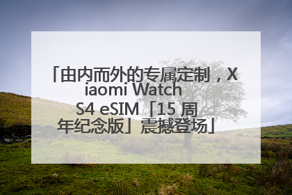 由内而外的专属定制，Xiaomi Watch S4 eSIM「15 周年纪念版」震撼登场