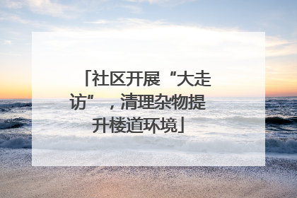 社区开展“大走访”，清理杂物提升楼道环境