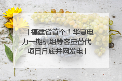 福建省首个！华夏电力一期机组等容量替代项目月底并网发电
