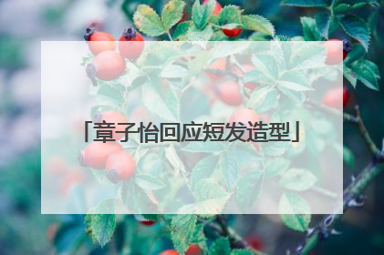 章子怡回应短发造型