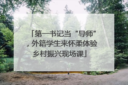 第一书记当“导师”，外籍学生来怀柔体验乡村振兴现场课