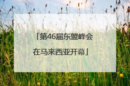 第46届东盟峰会在马来西亚开幕