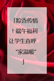 粽香传情！端午福利让学生直呼“家温暖”