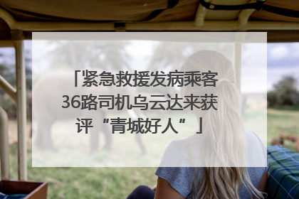 紧急救援发病乘客 36路司机乌云达来获评“青城好人”