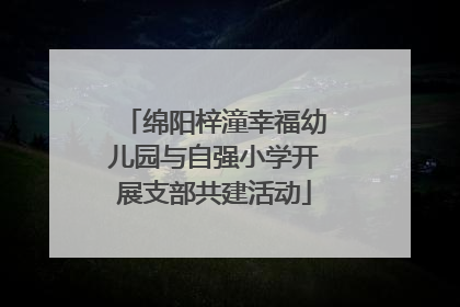 绵阳梓潼幸福幼儿园与自强小学开展支部共建活动