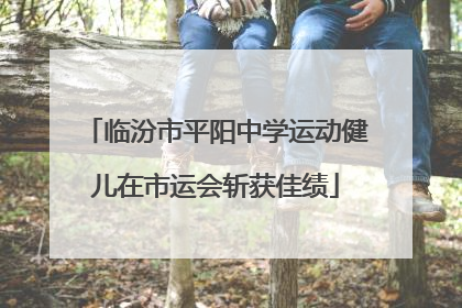 临汾市平阳中学运动健儿在市运会斩获佳绩