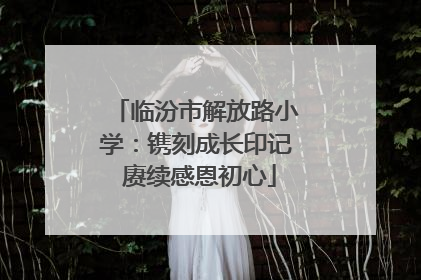 临汾市解放路小学：镌刻成长印记 赓续感恩初心