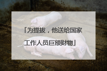 为提拔，他送给国家工作人员巨额财物