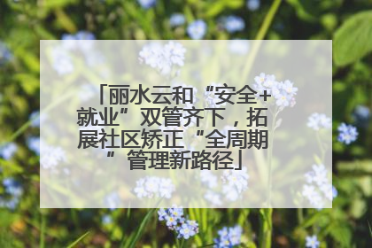 丽水云和“安全+就业”双管齐下，拓展社区矫正“全周期”管理新路径