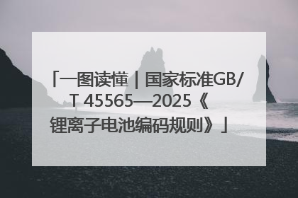 一图读懂｜国家标准GB/T 45565—2025《锂离子电池编码规则》
