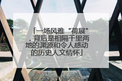 一场风雅“荷展”，背后是相隔千里两地的渊源和令人感动的历史人文情怀