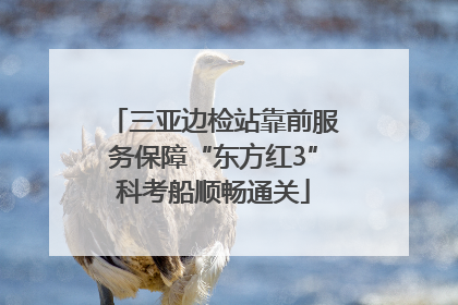 三亚边检站靠前服务保障“东方红3”科考船顺畅通关
