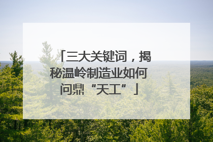 三大关键词，揭秘温岭制造业如何问鼎“天工”