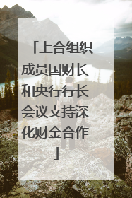 上合组织成员国财长和央行行长会议支持深化财金合作