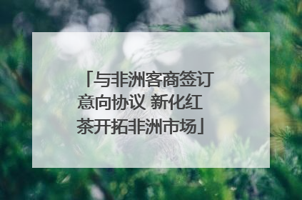 与非洲客商签订意向协议 新化红茶开拓非洲市场
