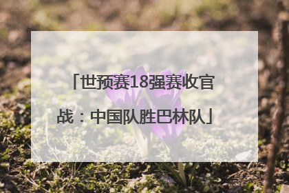 世预赛18强赛收官战：中国队胜巴林队