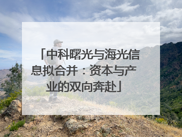 中科曙光与海光信息拟合并：资本与产业的双向奔赴