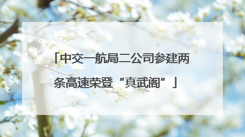 中交一航局二公司参建两条高速荣登“真武阁”