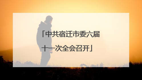 中共宿迁市委六届十一次全会召开