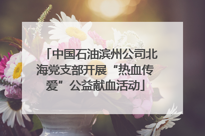 中国石油滨州公司北海党支部开展“热血传爱”公益献血活动