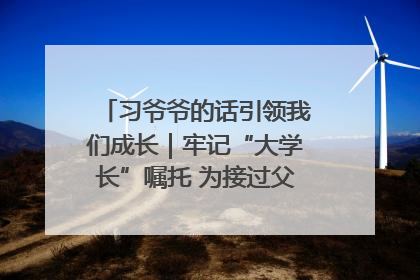 习爷爷的话引领我们成长｜牢记“大学长”嘱托 为接过父辈接力棒全力以赴