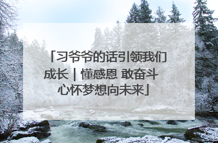 习爷爷的话引领我们成长｜懂感恩 敢奋斗 心怀梦想向未来
