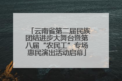 云南省第二届民族团结进步大舞台暨第八届“农民工”专场惠民演出活动启幕